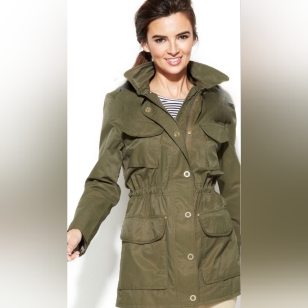 Tommy Hilfiger Green Utility Long Jacket M